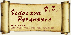 Vidosava Puranović vizit kartica